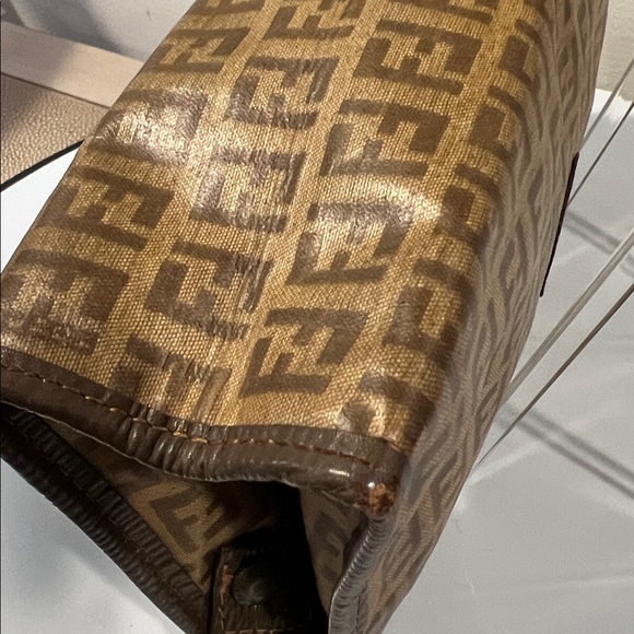 FENDI Crystal Zucca Large Clutch / Pouch Vintage - Picture 14 of 16